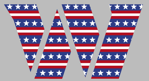 Washington Commanders Stars & Stripes Team Logo USA American Flag Vinyl Decal PICK SIZE