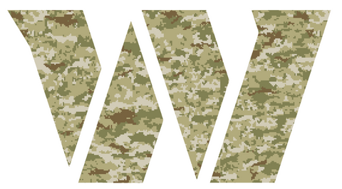 Washington Commanders Salute to Service Team Logo Camouflage Camo Vinyl Decal PICK SIZE