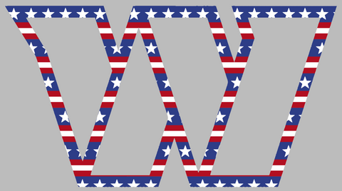 Washington Commanders Stars & Stripes Alternate Logo USA American Flag Vinyl Decal PICK SIZE