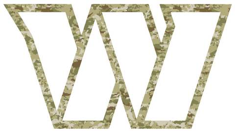 Washington Commanders Salute to Service Alternate Logo Camouflage Camo Vinyl Decal PICK SIZE