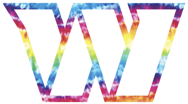 Washington Commanders Crucial Catch Cancer Alternate Logo Tie Dye Vinyl Decal PICK SIZE