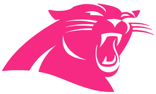 Carolina Panthers HOT PINK Team Logo Premium DieCut Vinyl Decal PICK SIZE