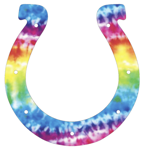 Indianapolis Colts Crucial Catch Cancer Team Logo Tie Dye Vinyl Decal PICK SIZE