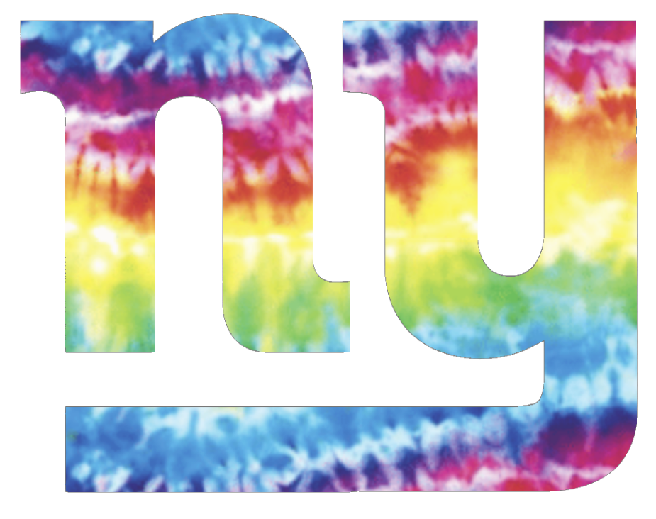New York Giants Crucial Catch Cancer Team Logo Tie Dye Vinyl Decal PICK SIZE
