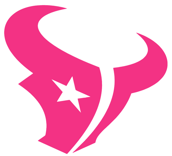 Houston Texans HOT PINK Team Logo Premium DieCut Vinyl Decal PICK SIZE
