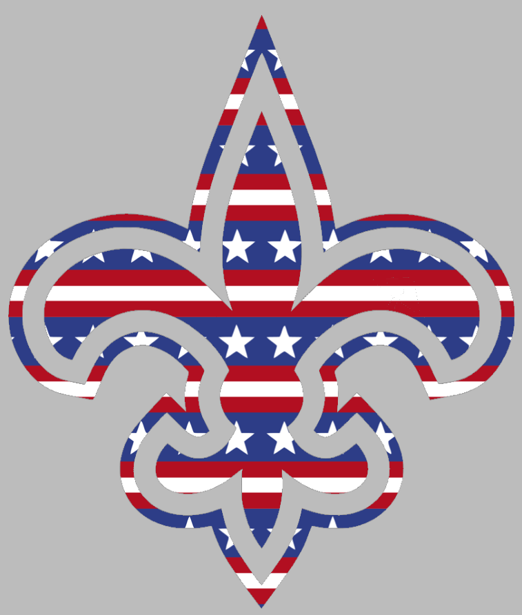 New Orleans Saints Stars & Stripes Alternate Logo USA American Flag Vinyl Decal PICK SIZE