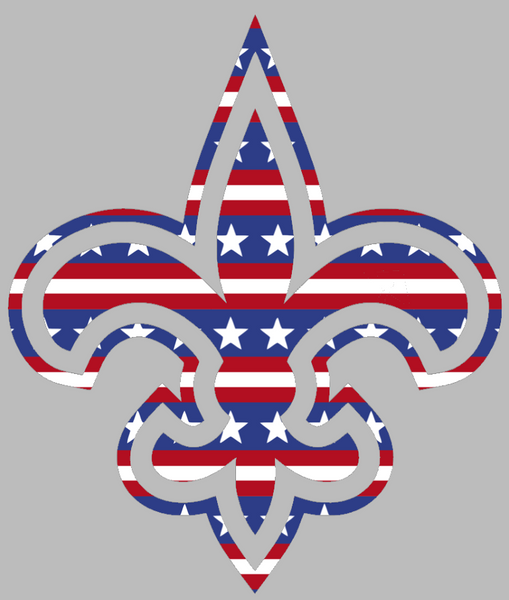 New Orleans Saints Stars & Stripes Alternate Logo USA American Flag Vinyl Decal PICK SIZE