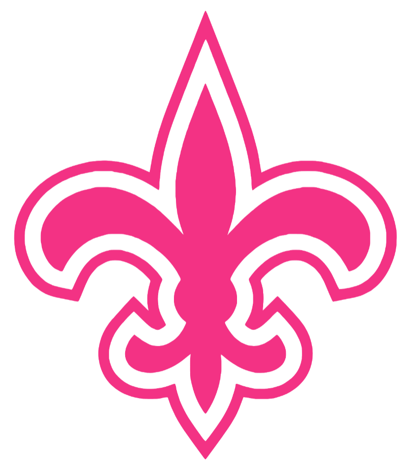 New Orleans Saints HOT PINK Alternate Logo Premium DieCut Vinyl Decal PICK SIZE