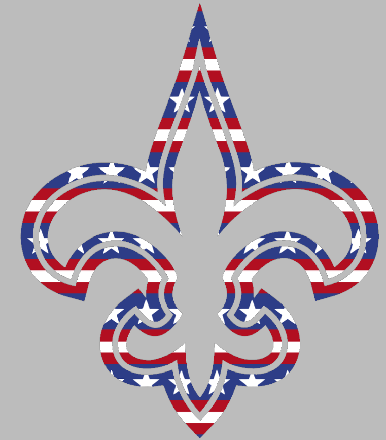 New Orleans Saints Stars & Stripes Team Logo USA American Flag Vinyl Decal PICK SIZE