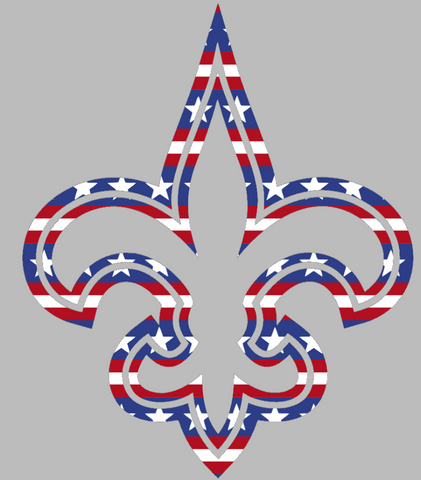 New Orleans Saints Stars & Stripes Team Logo USA American Flag Vinyl Decal PICK SIZE
