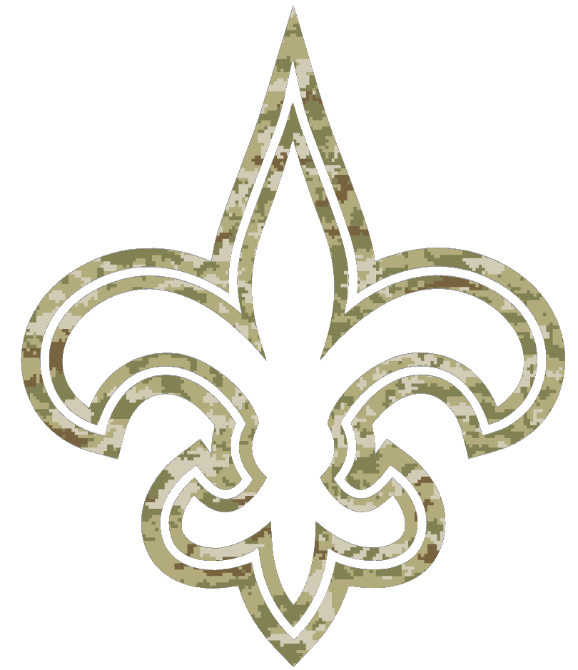 New Orleans Saints Salute to Service Team Logo Camouflage Camo Vinyl Decal PICK SIZE