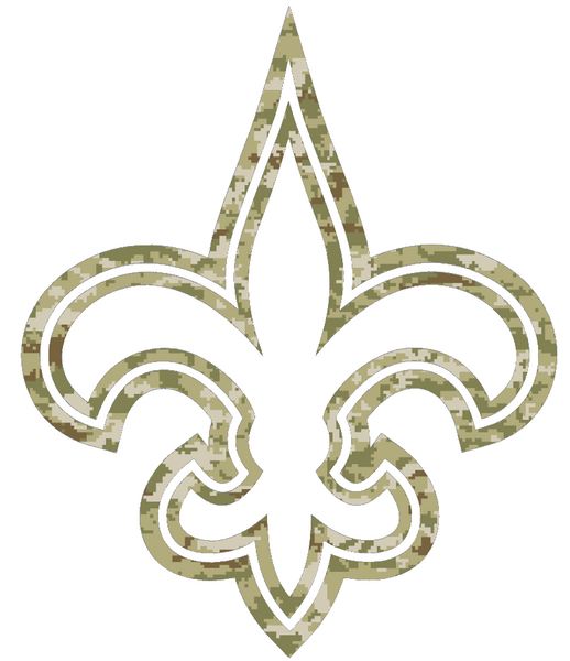 New Orleans Saints Salute to Service Team Logo Camouflage Camo Vinyl Decal PICK SIZE