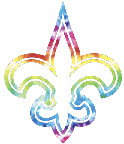 New Orleans Saints Crucial Catch Cancer Team Logo Tie Dye Vinyl Decal PICK SIZE