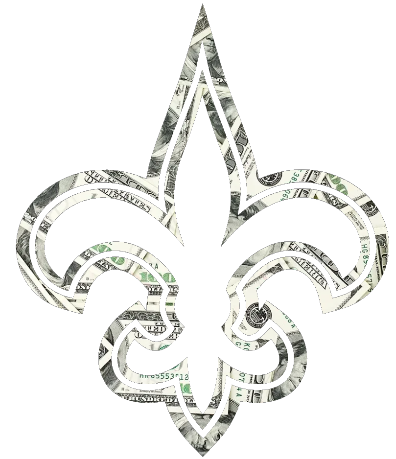 New Orleans Saints Money Print Team Logo Premium DieCut Vinyl Decal PICK SIZE