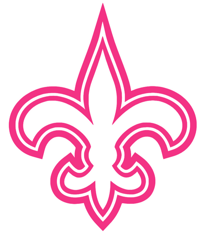 New Orleans Saints HOT PINK Team Logo Premium DieCut Vinyl Decal PICK SIZE
