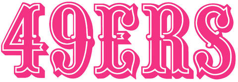 San Francisco 49ers Hot Pink Retro Throwback Logo Premium DieCut Vinyl Decal PICK SIZE