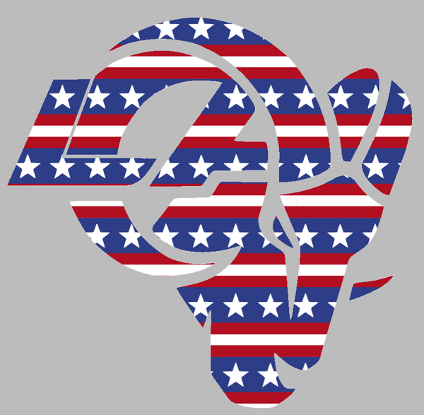 Los Angeles Rams Stars & Stripes Alternate Logo USA American Flag Vinyl Decal PICK SIZE