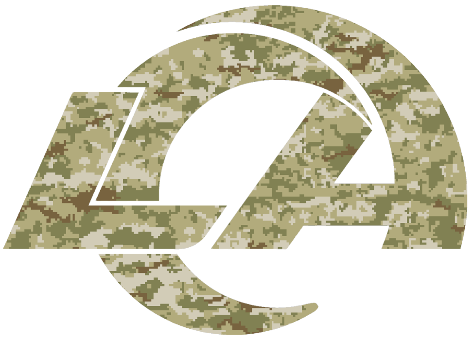 Los Angeles Rams Salute to Service Team Logo Camouflage Camo Vinyl Decal PICK SIZE