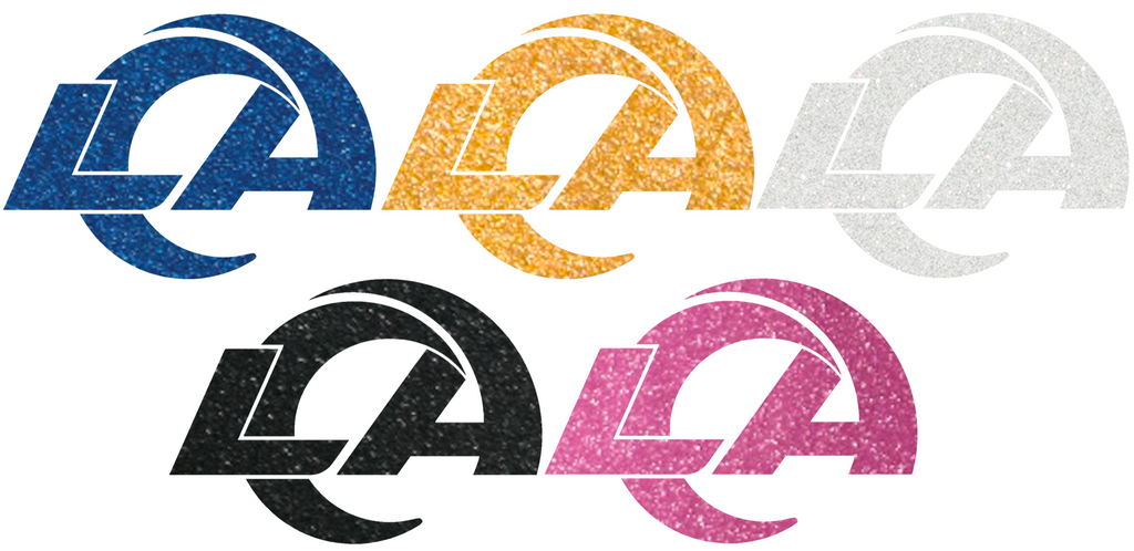 Los Angeles Rams Metallic Sparkle Team Logo Premium DieCut Vinyl Decal PICK COLOR & SIZE