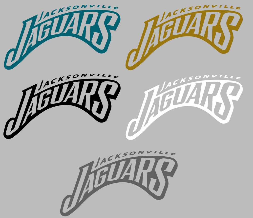 Jacksonville Jaguars Retro Team Name Logo Premium DieCut Vinyl Decal PICK COLOR & SIZE