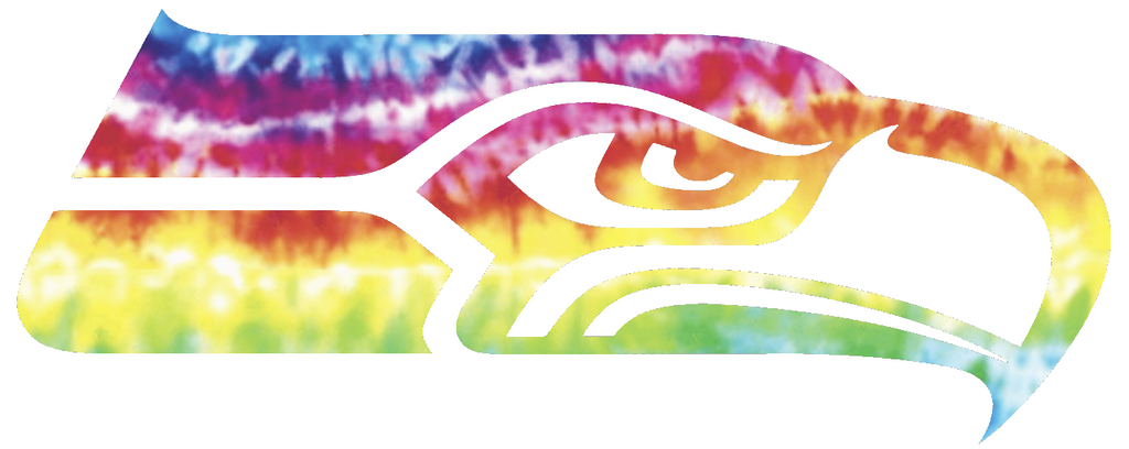 Seattle Seahawks Crucial Catch Cancer Team Logo Tie Dye Vinyl Decal PICK SIZE