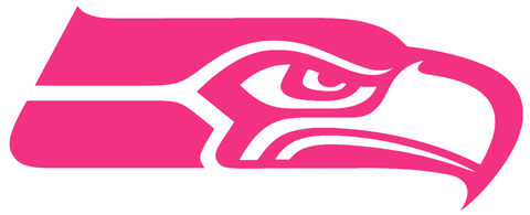 Seattle Seahawks HOT PINK Team Logo Premium DieCut Vinyl Decal PICK SIZE