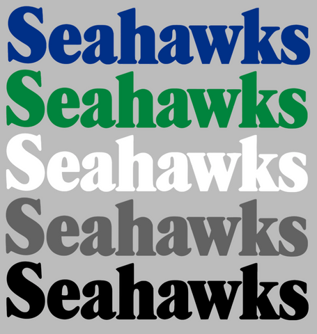 Seattle Seahawks Retro Throwback Team Name Logo Premium DieCut Vinyl Decal PICK COLOR & SIZE