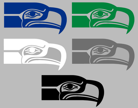 Seattle Seahawks Retro Throwback Logo Premium DieCut Vinyl Decal PICK COLOR & SIZE