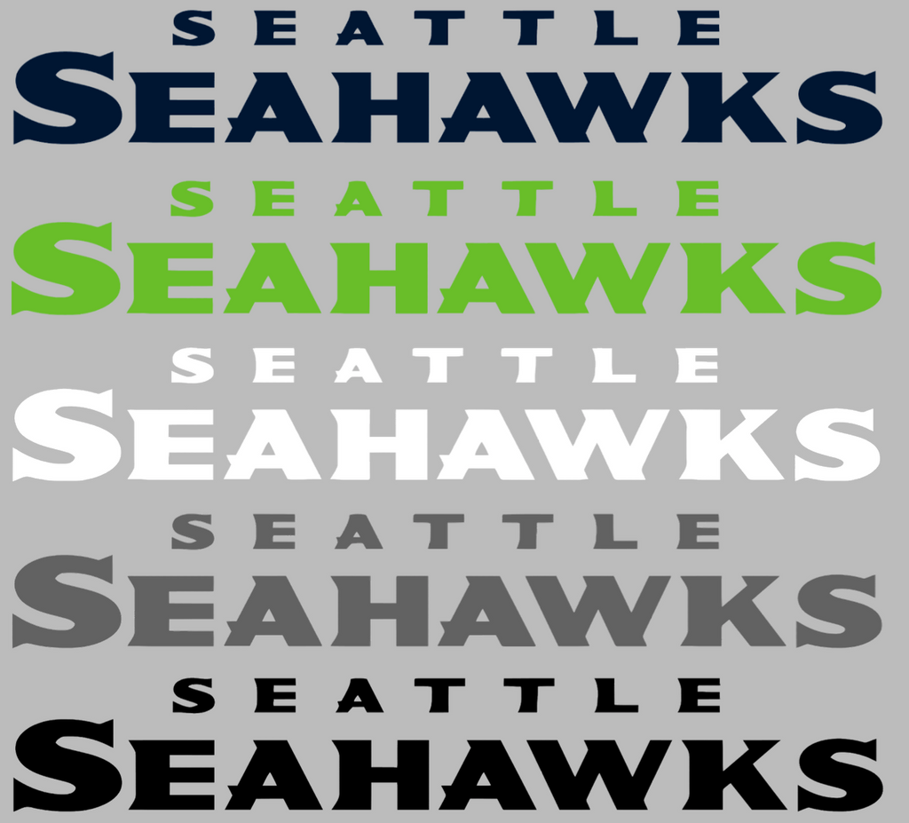 Seattle Seahawks Team Name Logo Premium DieCut Vinyl Decal PICK COLOR & SIZE