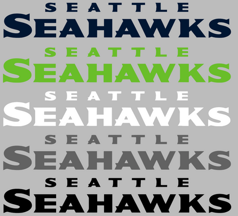 Seattle Seahawks Team Name Logo Premium DieCut Vinyl Decal PICK COLOR & SIZE
