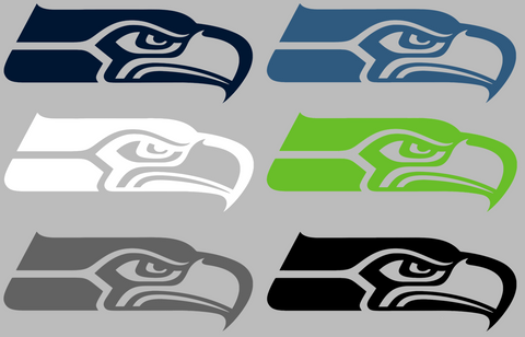 Seattle Seahawks Retro Throwback Logo Premium DieCut Vinyl Decal PICK COLOR & SIZE