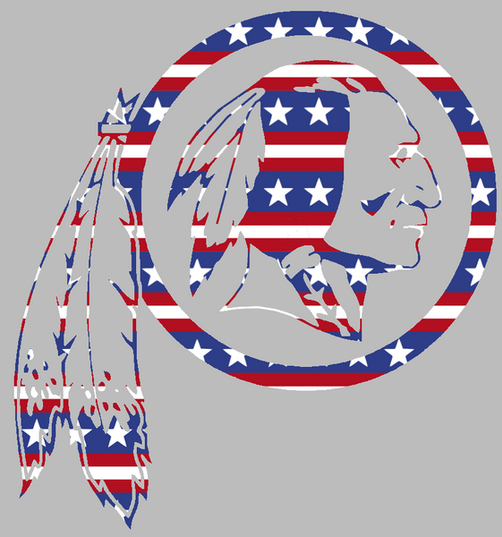 Washington Redskins Stars & Stripes Retro Throwback Logo USA American Flag Vinyl Decal PICK SIZE