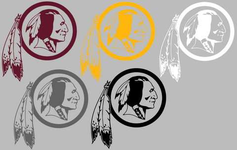 Washington Redskins Retro Throwback Logo Premium DieCut Vinyl Decal PICK COLOR & SIZE