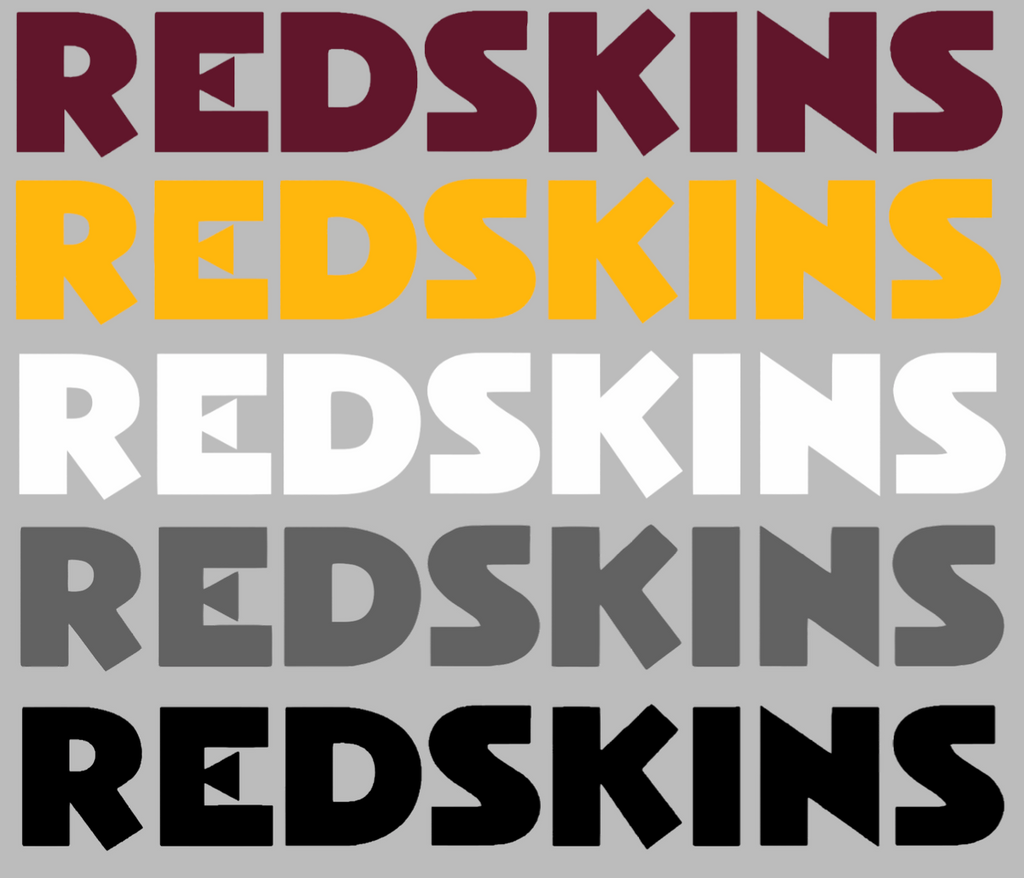 Washington Redskins Retro Throwback Team Name Logo Premium DieCut Vinyl Decal PICK COLOR & SIZE