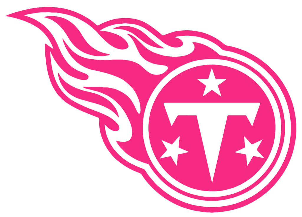 Tennessee Titans HOT PINK Team Logo Premium DieCut Vinyl Decal PICK SIZE