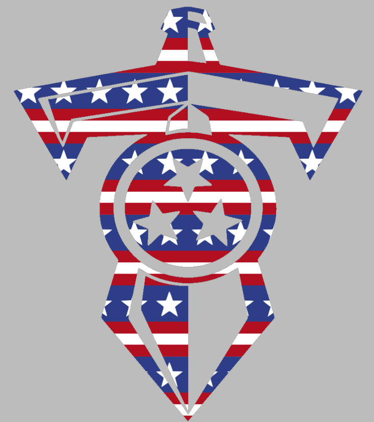 Tennessee Titans Stars & Stripes Sword Logo USA American Flag Vinyl Decal PICK SIZE