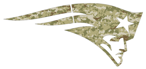 New England Patriots Salute to Service Team Logo Camouflage Camo Vinyl Decal PICK SIZE