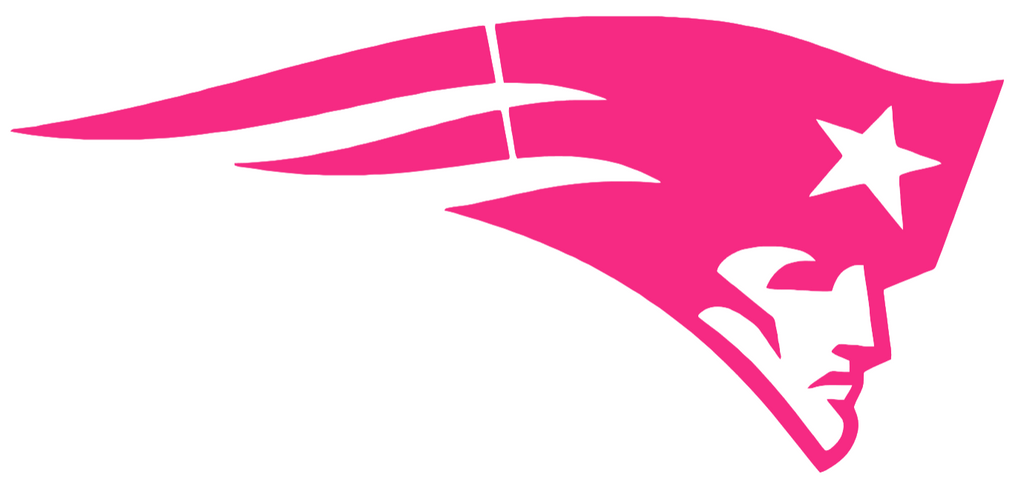New England Patriots HOT PINK Team Logo Premium DieCut Vinyl Decal PICK SIZE