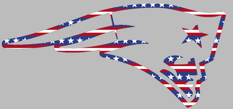 New England Patriots Stars & Stripes Alternate Logo USA American Flag Vinyl Decal PICK SIZE