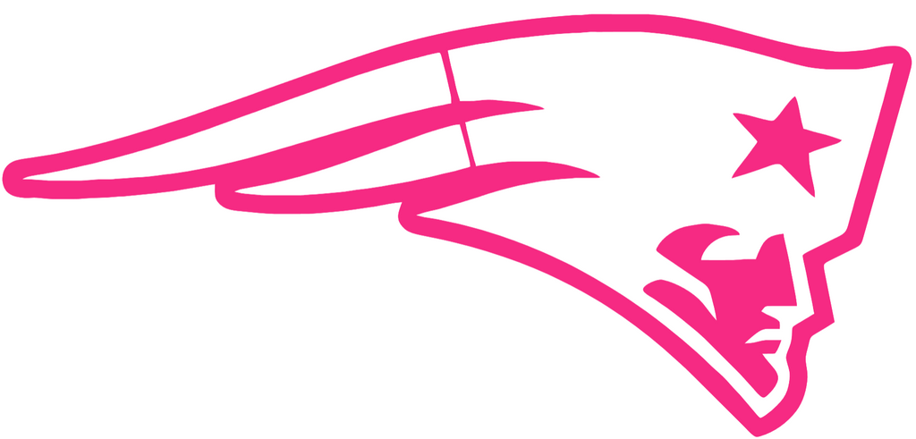 New England Patriots HOT PINK Alternate Logo Premium DieCut Vinyl Decal PICK SIZE