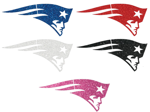 New England Patriots Metallic Sparkle Logo Premium DieCut Vinyl Decal PICK COLOR & SIZE