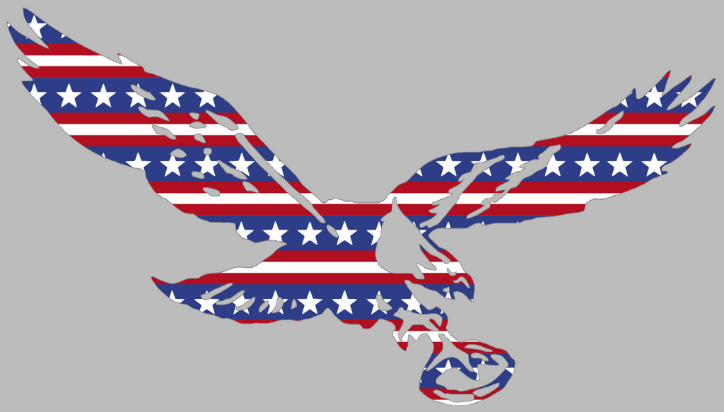 Philadelphia Eagles Stars & Stripes Retro Throwback Logo USA American Flag Vinyl Decal PICK SIZE