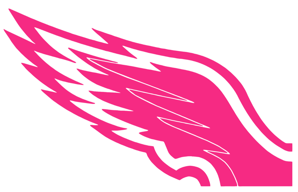 Philadelphia Eagles HOT PINK Wings Logo Premium DieCut Vinyl Decal PICK SIZE
