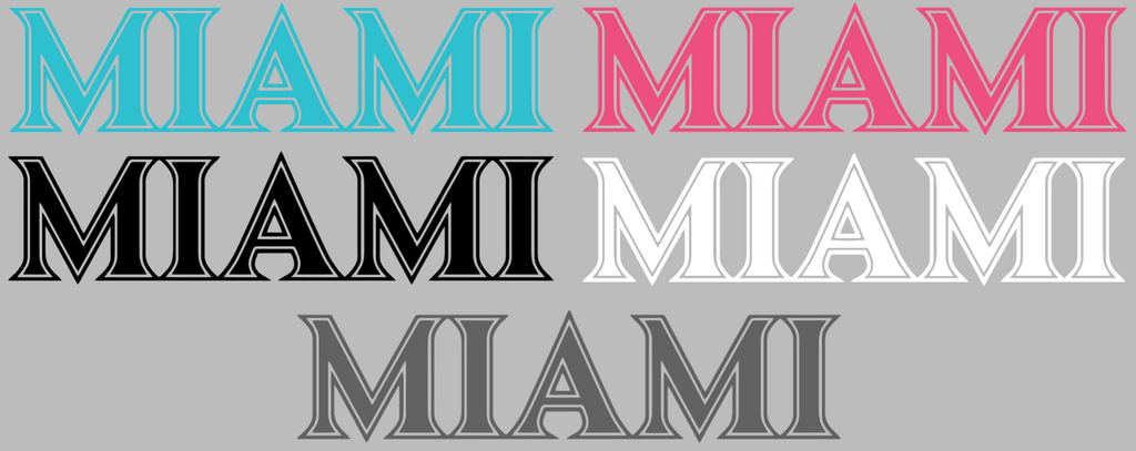 Miami Marlins 2025 City Connect Team Name Logo Premium DieCut Vinyl Decal PICK COLOR & SIZE
