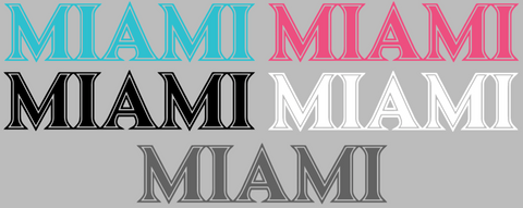 Miami Marlins 2025 City Connect Team Name Logo Premium DieCut Vinyl Decal PICK COLOR & SIZE