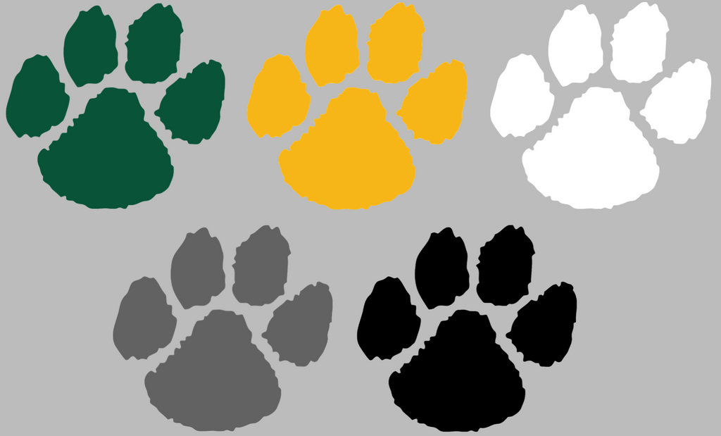 Northern Michigan Wildcats Paw Print Logo Premium DieCut Vinyl Decal PICK COLOR & SIZE
