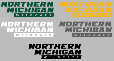 Northern Michigan Wildcats Team Name Logo Premium DieCut Vinyl Decal PICK COLOR & SIZE