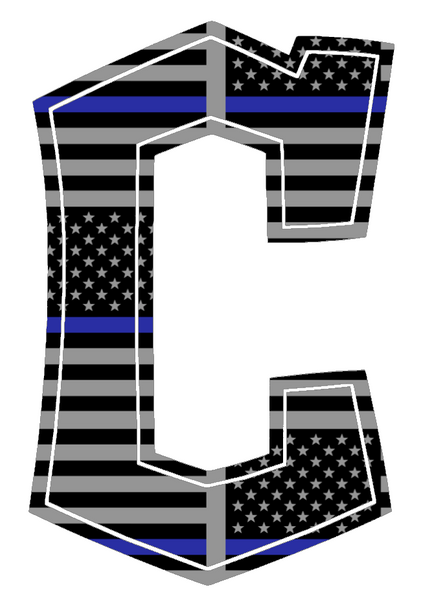 Cleveland Guardians Thin Blue Line C Logo American Flag Premium DieCut Vinyl Decal PICK SIZE