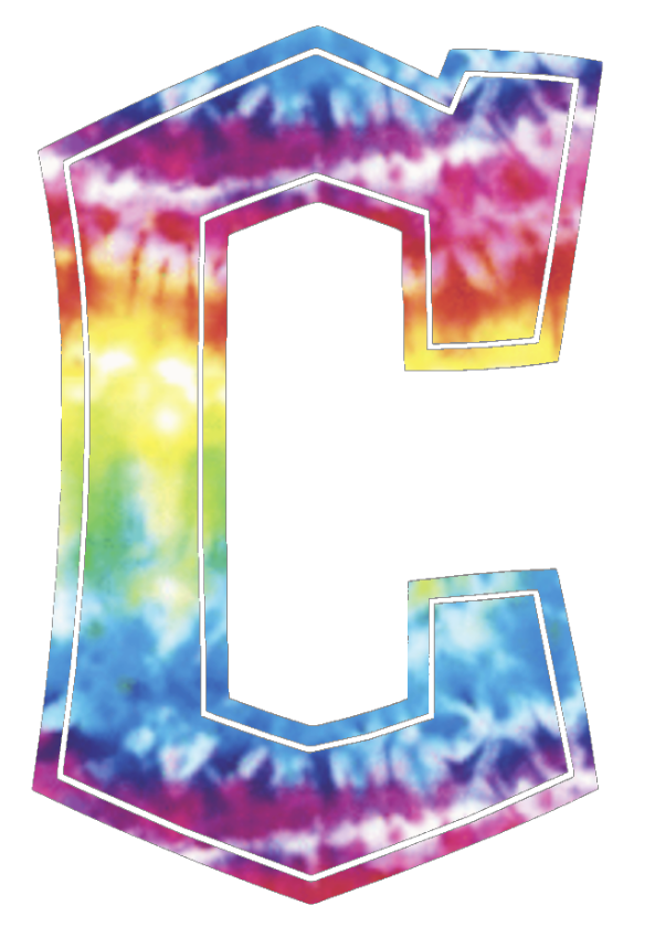 Cleveland Guardians Crucial Catch Cancer C Logo Tie Dye Vinyl Decal PICK SIZE