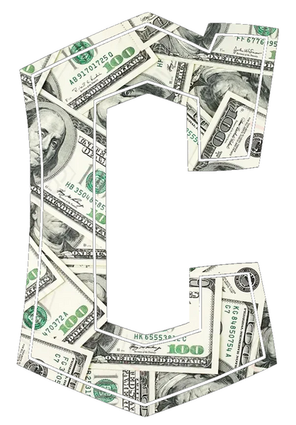 Cleveland Guardians Money Print C Logo Premium DieCut Vinyl Decal PICK SIZE